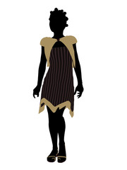 African American Teenager Illustration Silhouette