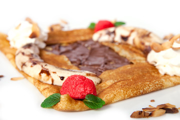 Délicieuse crêpe nutella banane