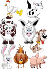 Animali Fattoria-Farm Animals-Animaux Ferme-Vector