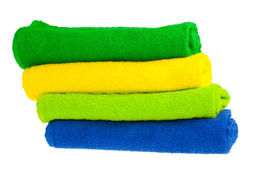 Colour terry towels combined by pile