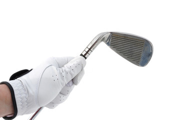 Golfer Holding an Iron
