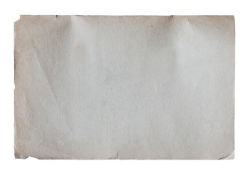 old paper isolated on white background