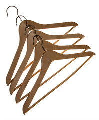 several clothes hangers