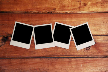 Fototapeta premium photos on wooden wall