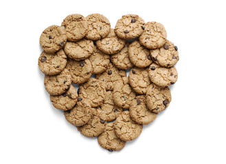 un coeur fait en cookies