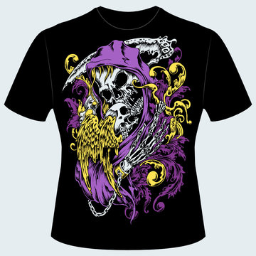 T-Shirt Druck grim reaper