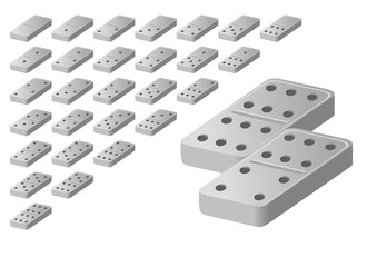 White domino blocks