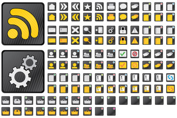 Vector set of 57 web icons. Included rollovers. Easy to edit.