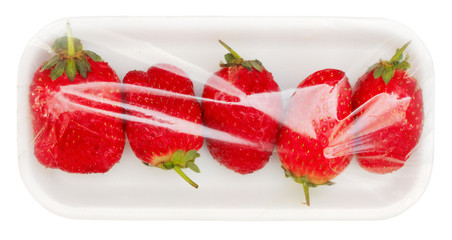 strawberry in vacuum packing