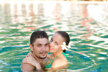 Couple in pool