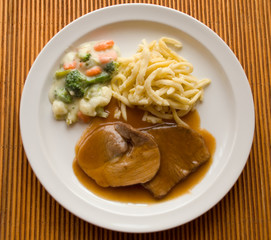 Braten mit Spätzle