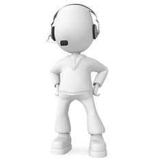 Man with headphones
