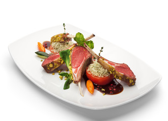 Lamb Chops and Vegetables