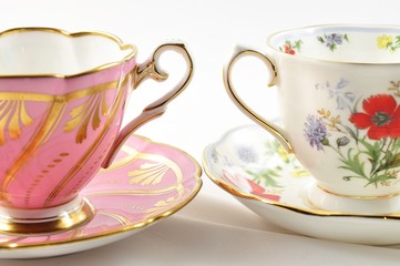 two vintage coffee cups