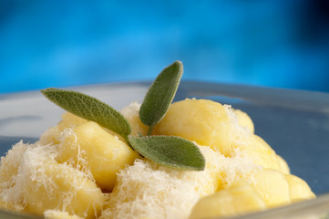 gnocchi al burro close up