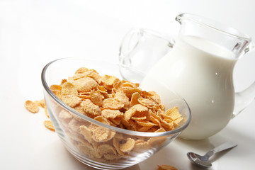 Breakfast with corn-flakes