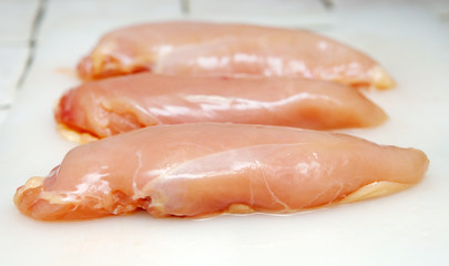 Escalope de poulet cru