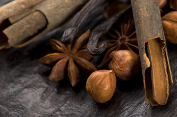 aromatic spices with brown sugar and nuts