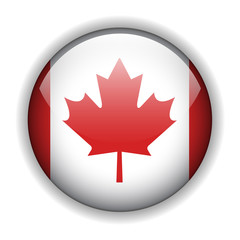 Canada flag button, vector