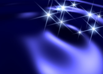 Fototapeta premium blue background with white star shaped lights