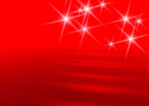 red background with whit star shaped lights