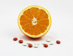 Healthy Orange With Vitamins And Minerals