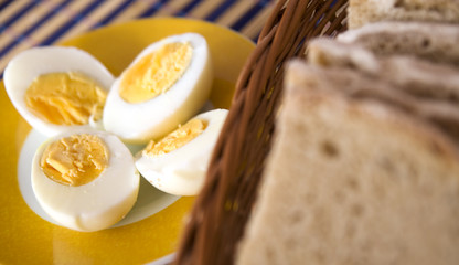breakfast, focus on boiled egg