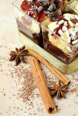 creamy desserts in a glasses