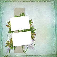 Abstract background with bunch of flower and frame
