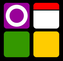 Personal organizer buttons