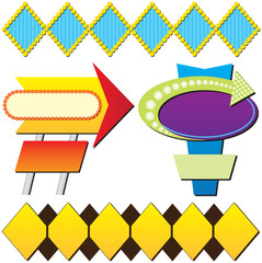 Four Retro Advertising Signs