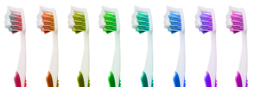 Isolated Toothbrush with paste
