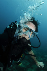 male scuba diver