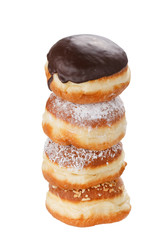 donuts isolated on the white.