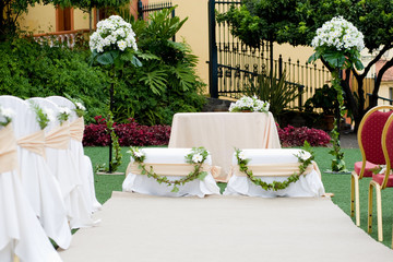 Altar para ceremonia al aire libre