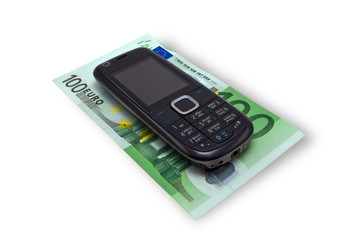 Banknote and cellular telephone