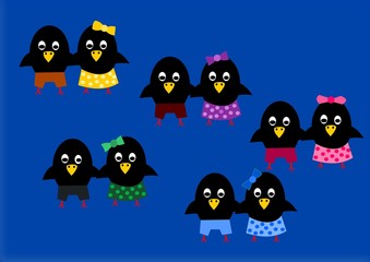 Birds in dancing courses