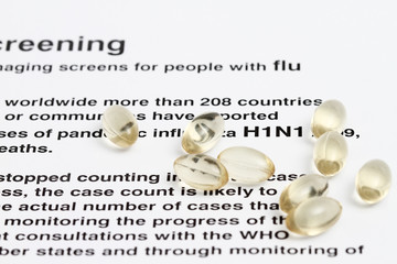 Fototapeta na wymiar Wirus H1N1