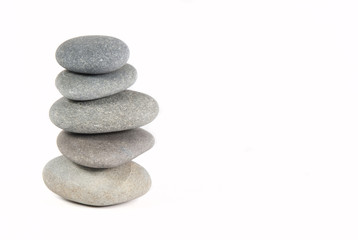 Fototapeta na wymiar Yoga pebbles stacked