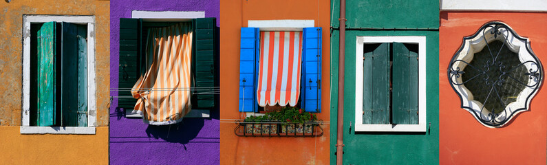 île de Burano face à Venise et ses maisons de pêcheurs