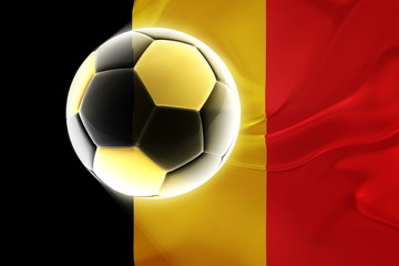 Belgium flag wavy soccer
