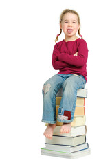 Girl with books