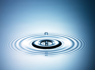 Wassertropfen klare Tropfen blau 2