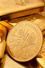 Geldanlage in echtem Gold als Goldbarren und Goldmünzen