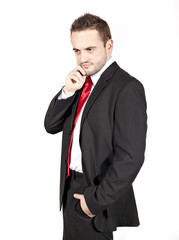 Thinking businessman