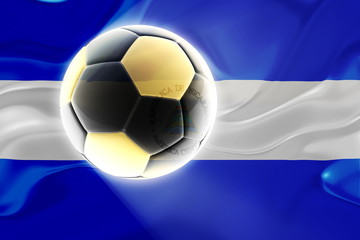Flag of Nicaragua wavy soccer