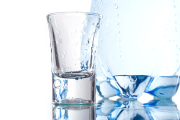 Bottle and glass