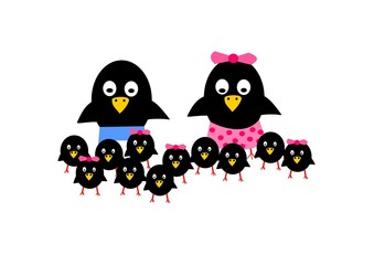Big blackbird family
