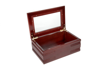 The varnished decorative casket isolated