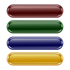 vector illustration of the four oblong shiny buttons